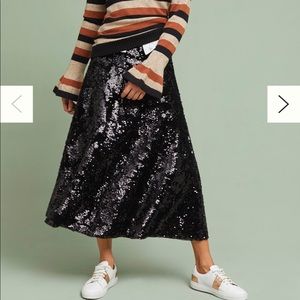 JUST Female Minuit Sequin Velvet Skirt